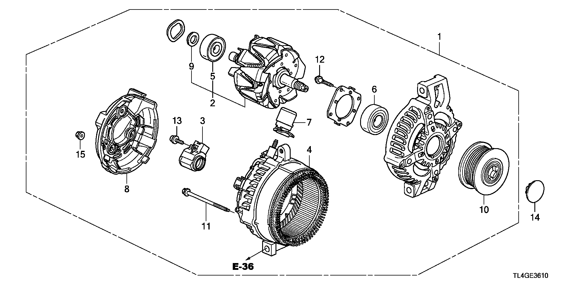 Honda 31100RL0G51 - Шкив генератора, муфта parts5.com