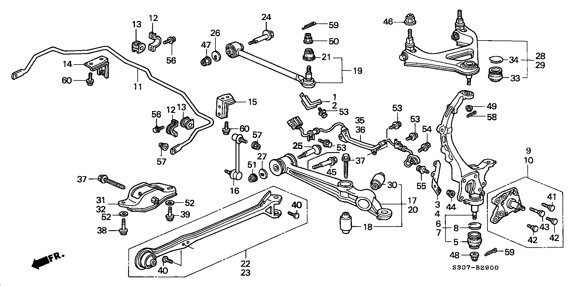 Honda 52390-S30-003 - Рычаг подвески колеса parts5.com