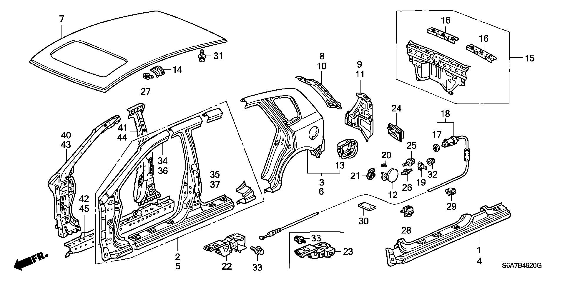 Honda 74422-ST5-000 - Крышка, топливный бак parts5.com