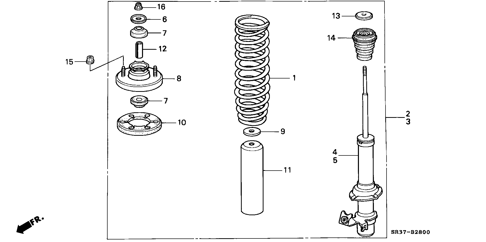 Honda 51605-SR3-003 - Амортизатор parts5.com