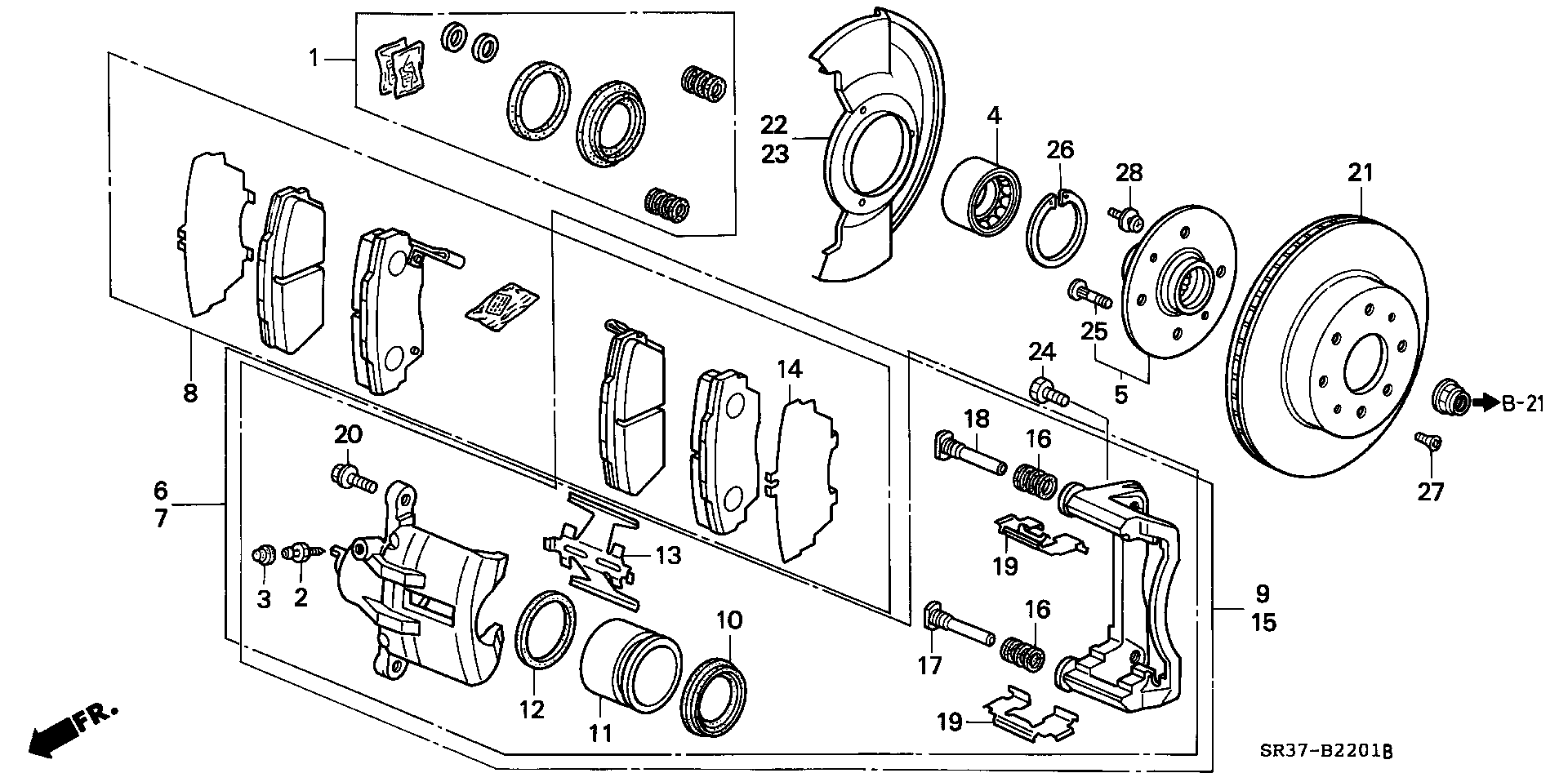 Honda 44300-SR3-004 - Комплект подшипника ступицы колеса parts5.com