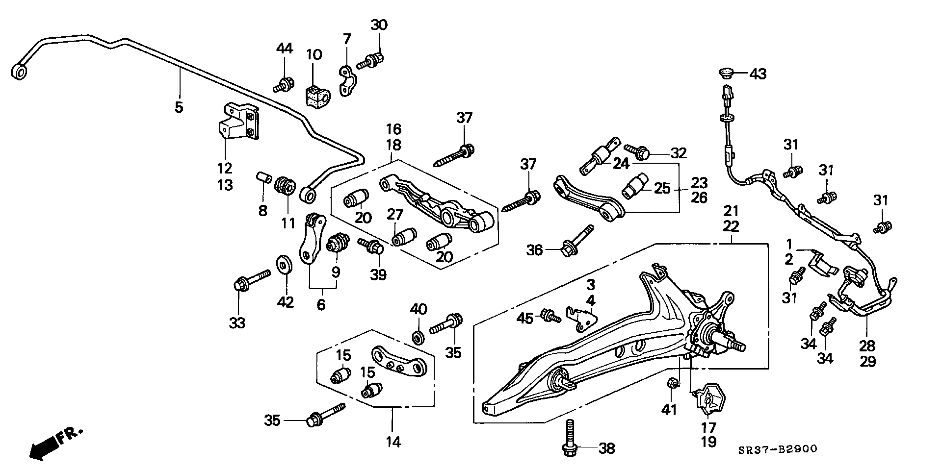 Honda 52400-SR3-A00 - Track Control Arm parts5.com