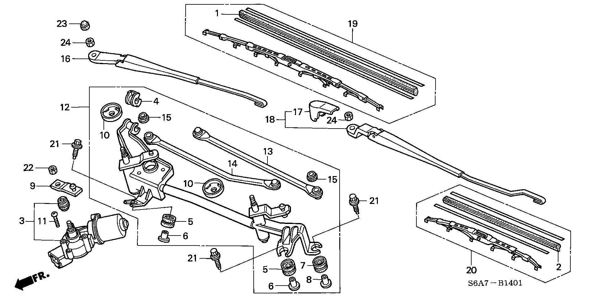 Honda 76630S5SE01 - Limpiaparabrisas parts5.com