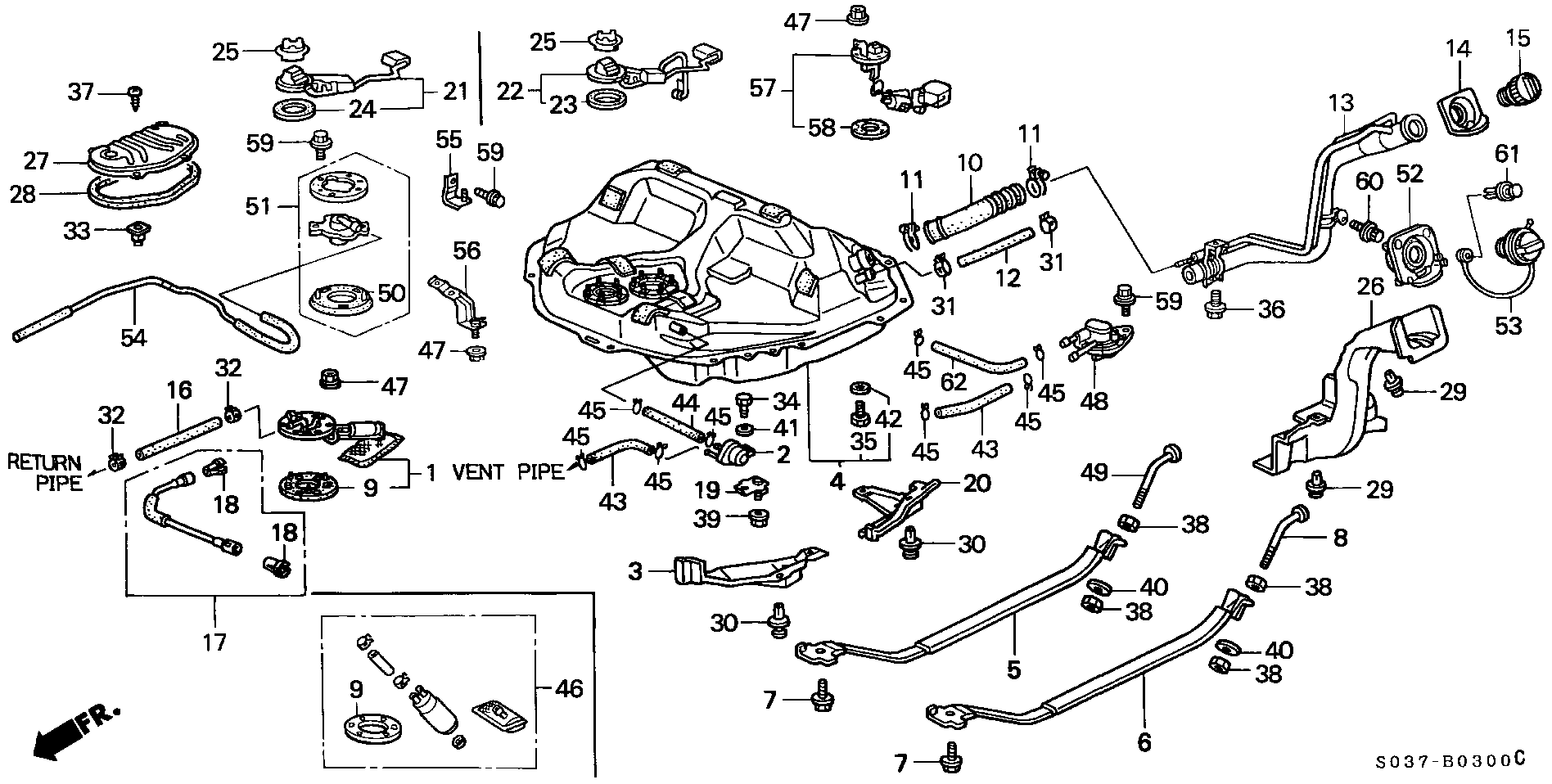 Honda 17040S04G30* - Топливный насос parts5.com