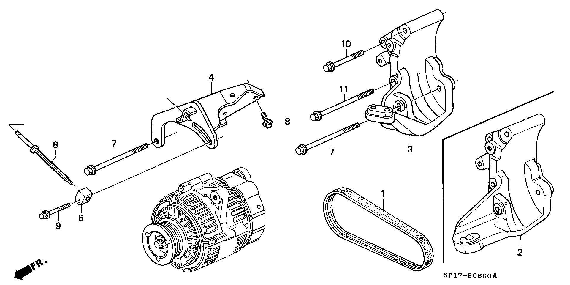 Honda 31110-PY3-003 - Поликлиновой ремень parts5.com