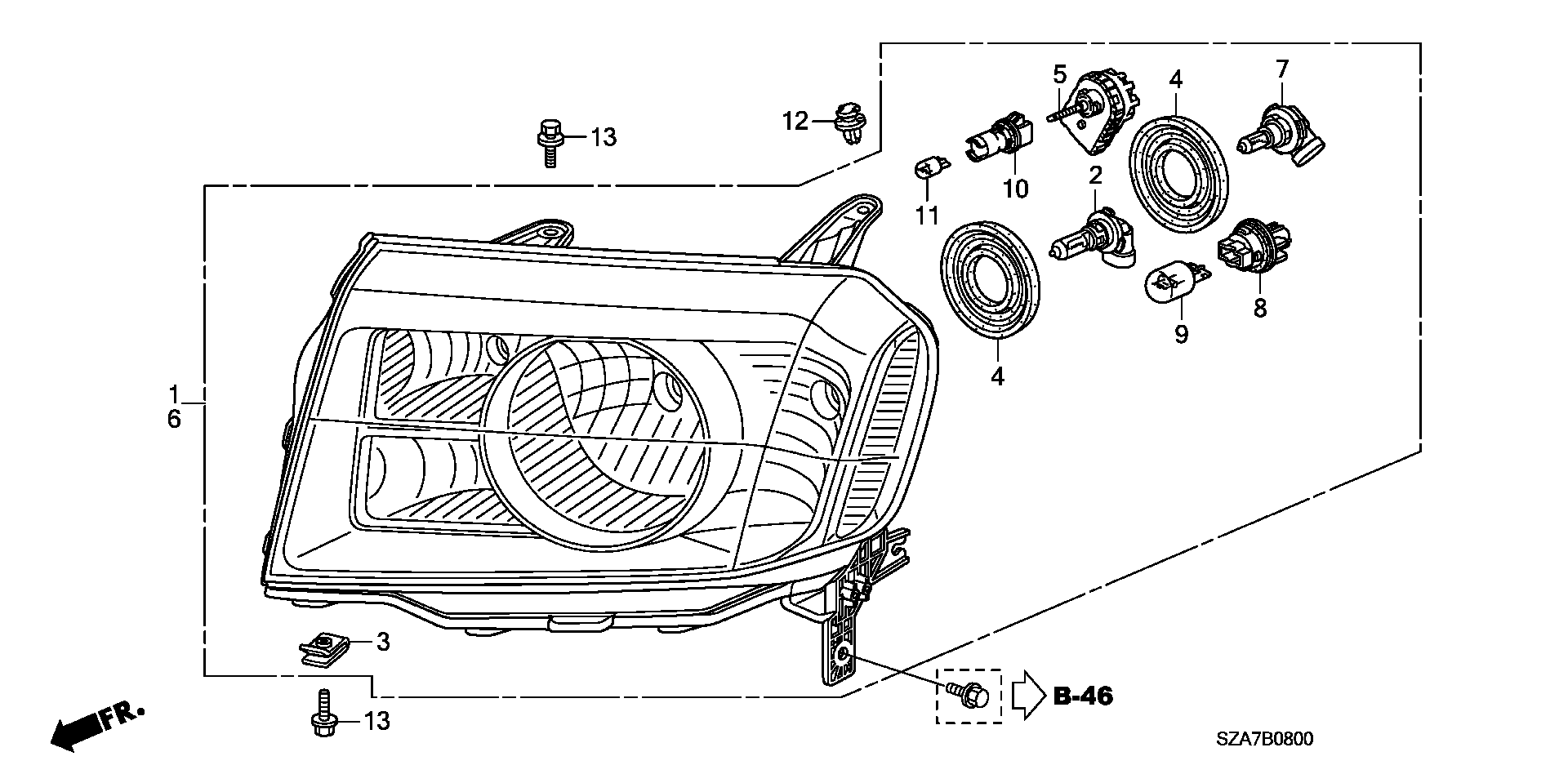 Honda 33303SCK003 - Лампа накаливания, фонарь указателя поворота parts5.com