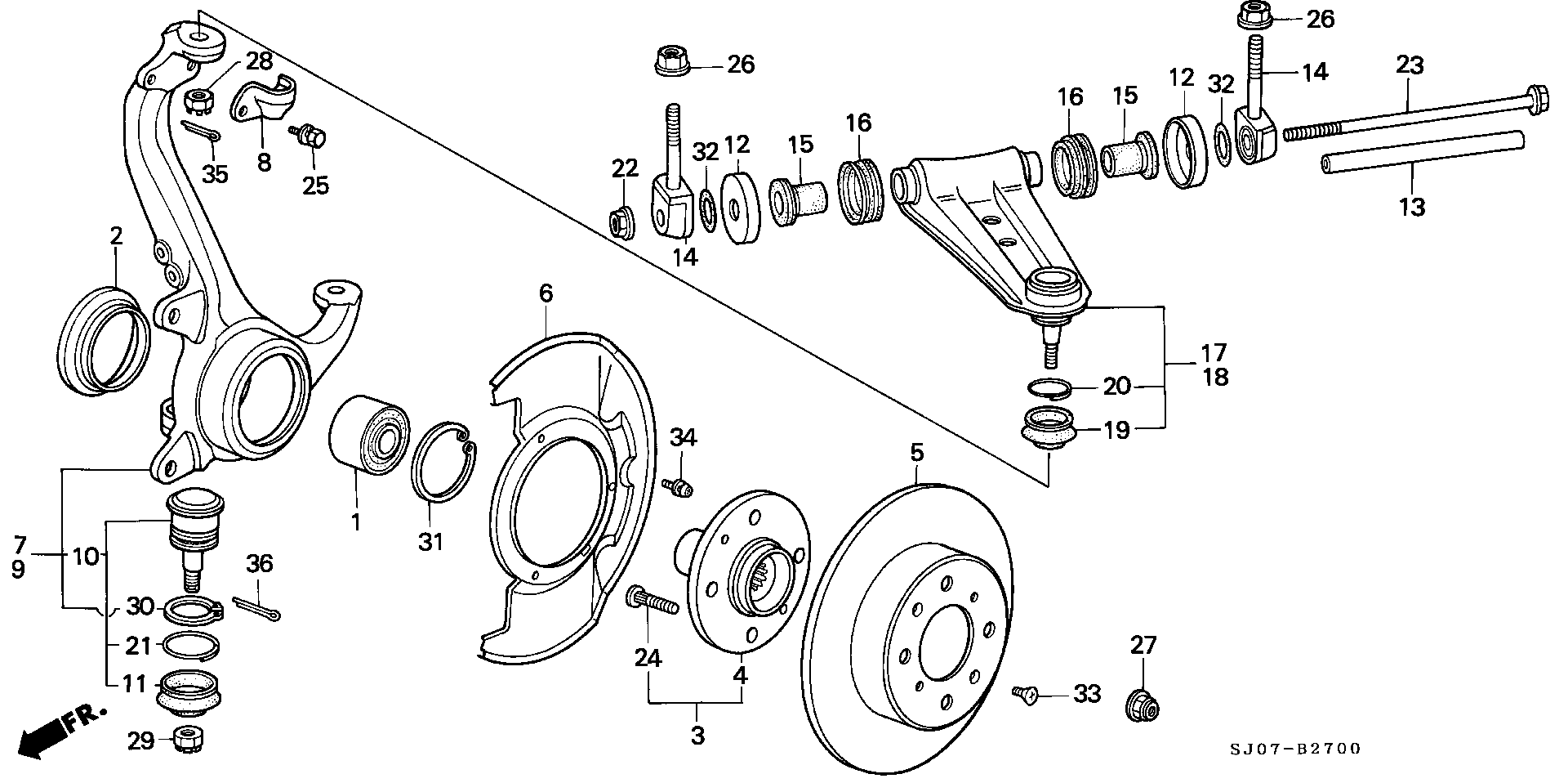 Honda 44300-SE0-003 - Комплект подшипника ступицы колеса parts5.com
