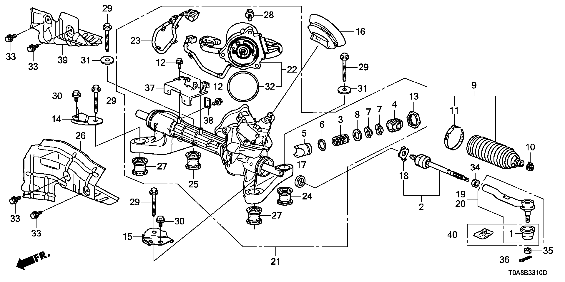 Honda 53429-T0A-A01 - Пыльник, рулевое управление parts5.com