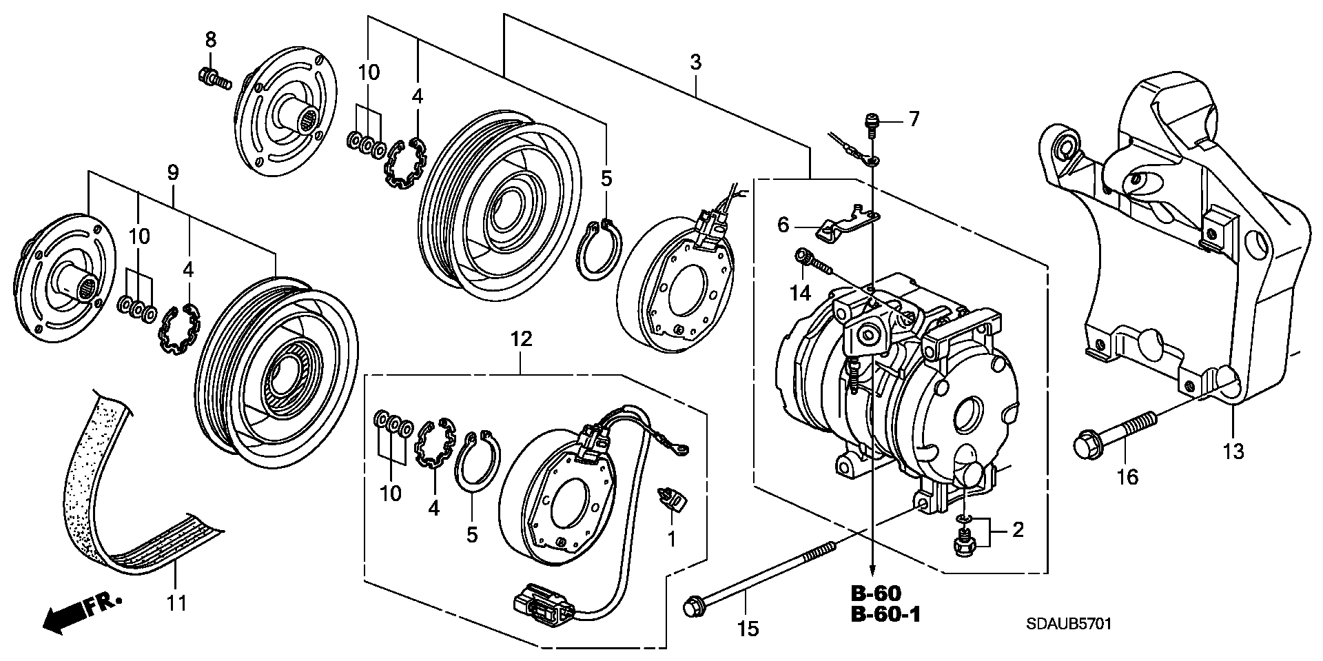 ACURA 38920RCAA03 - Поликлиновой ремень parts5.com