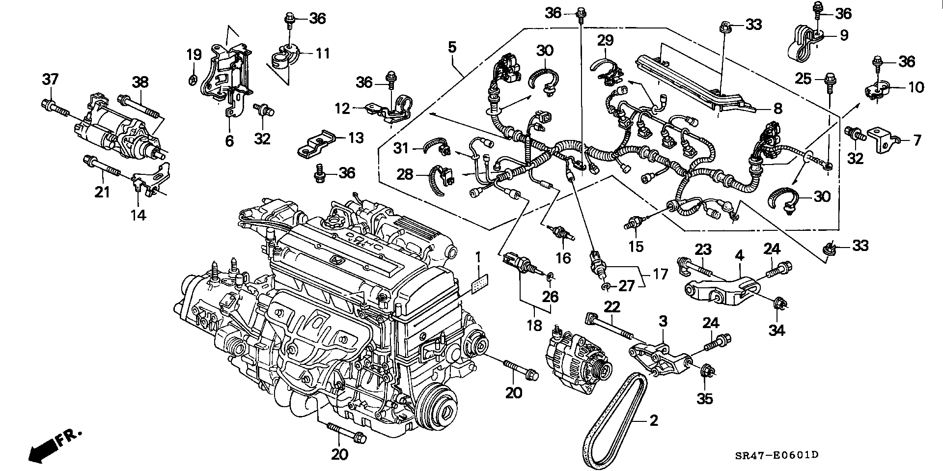 Honda 31110-PR4-A05 - Поликлиновой ремень parts5.com