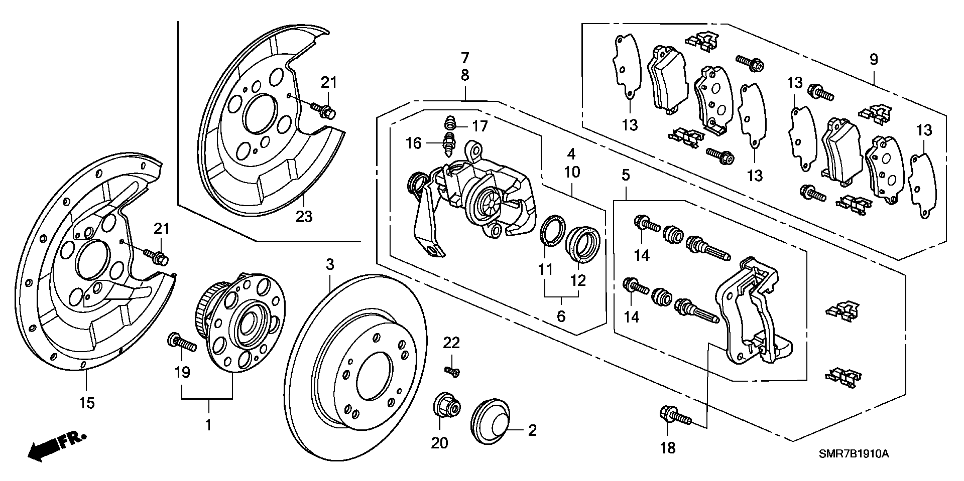 Honda 43018-SMG-E02 - Тормозной суппорт parts5.com