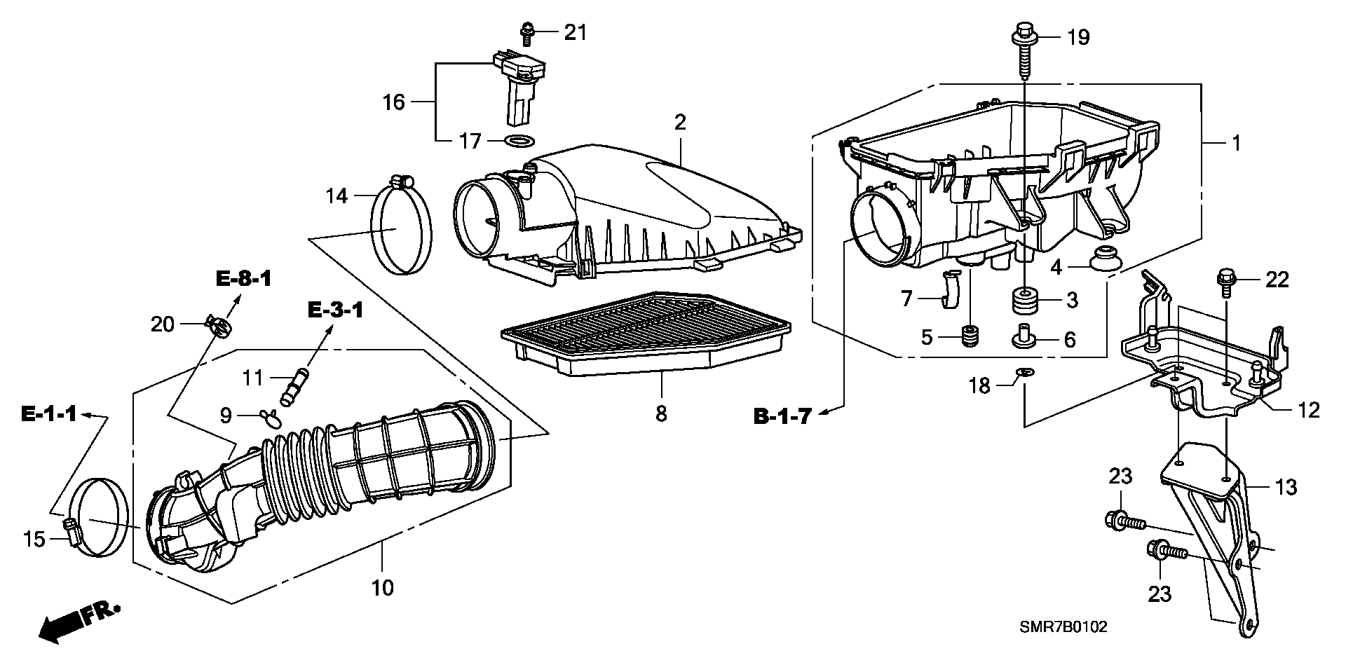 Honda 17220-RSP-G00 - Воздушный фильтр parts5.com