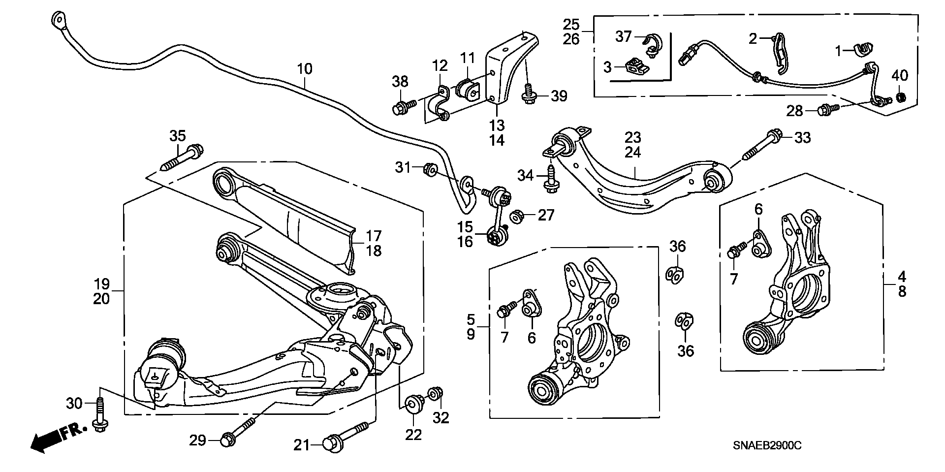 Honda 52390SNAA00 - Рычаг подвески колеса parts5.com