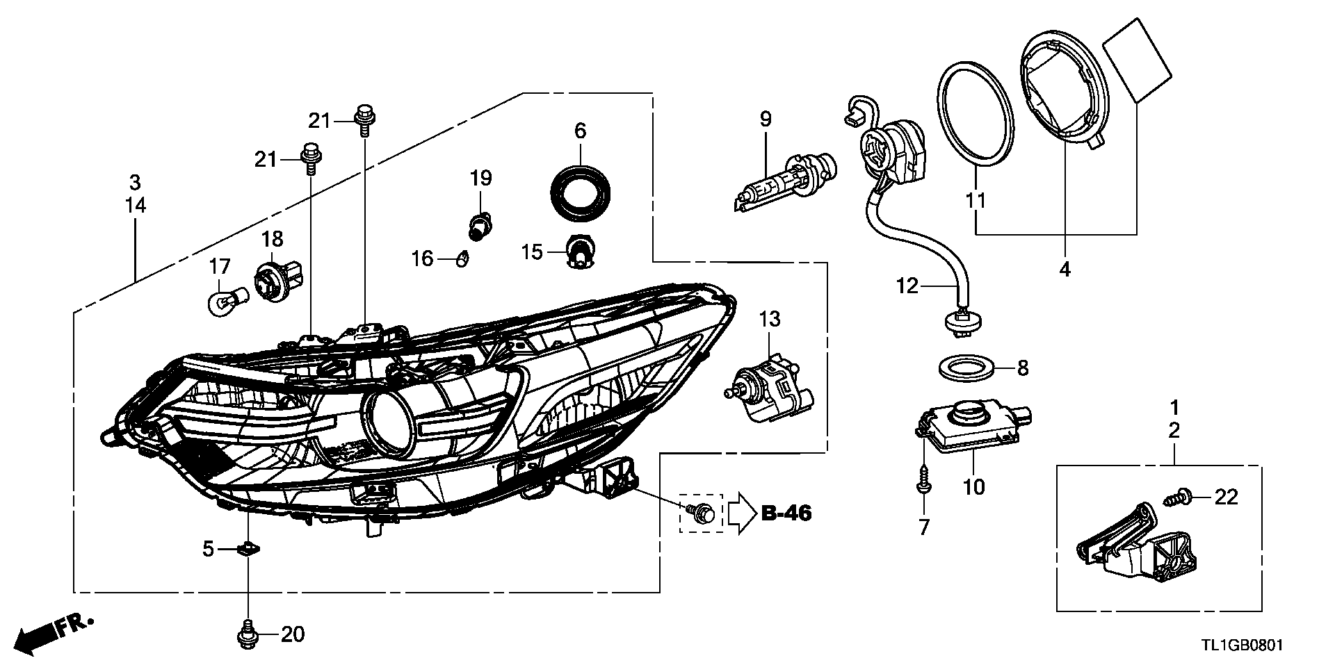 Honda 33116-SL0-003 - Лампа накаливания, основная фара parts5.com