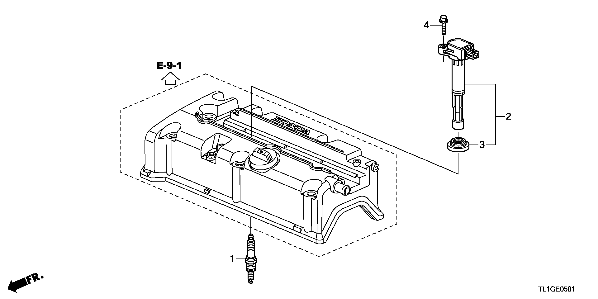 Honda 12290-RL6-G01 - Свеча зажигания parts5.com