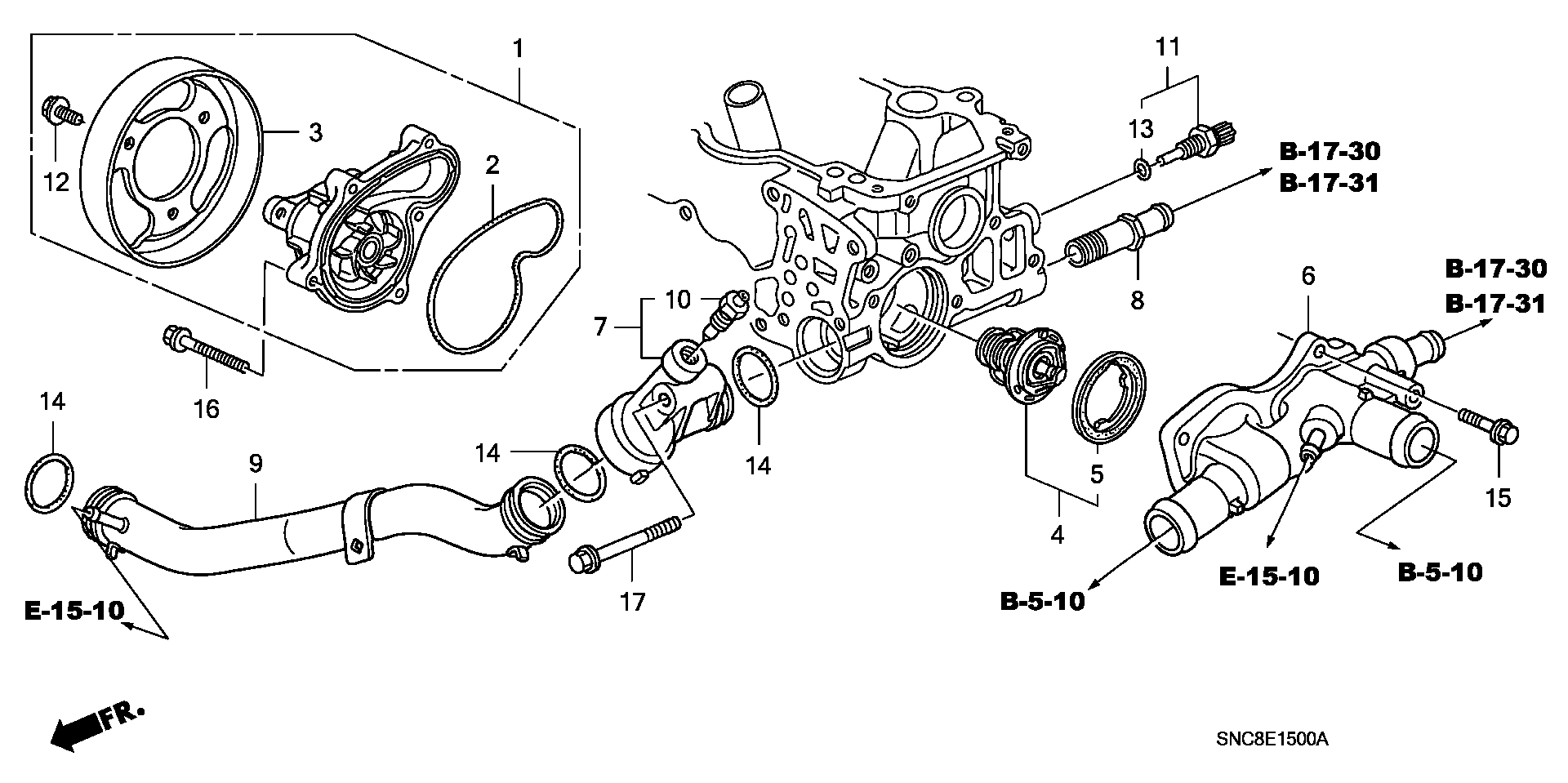 Honda 19301RMX306 - Термостат, охлаждающая жидкость parts5.com