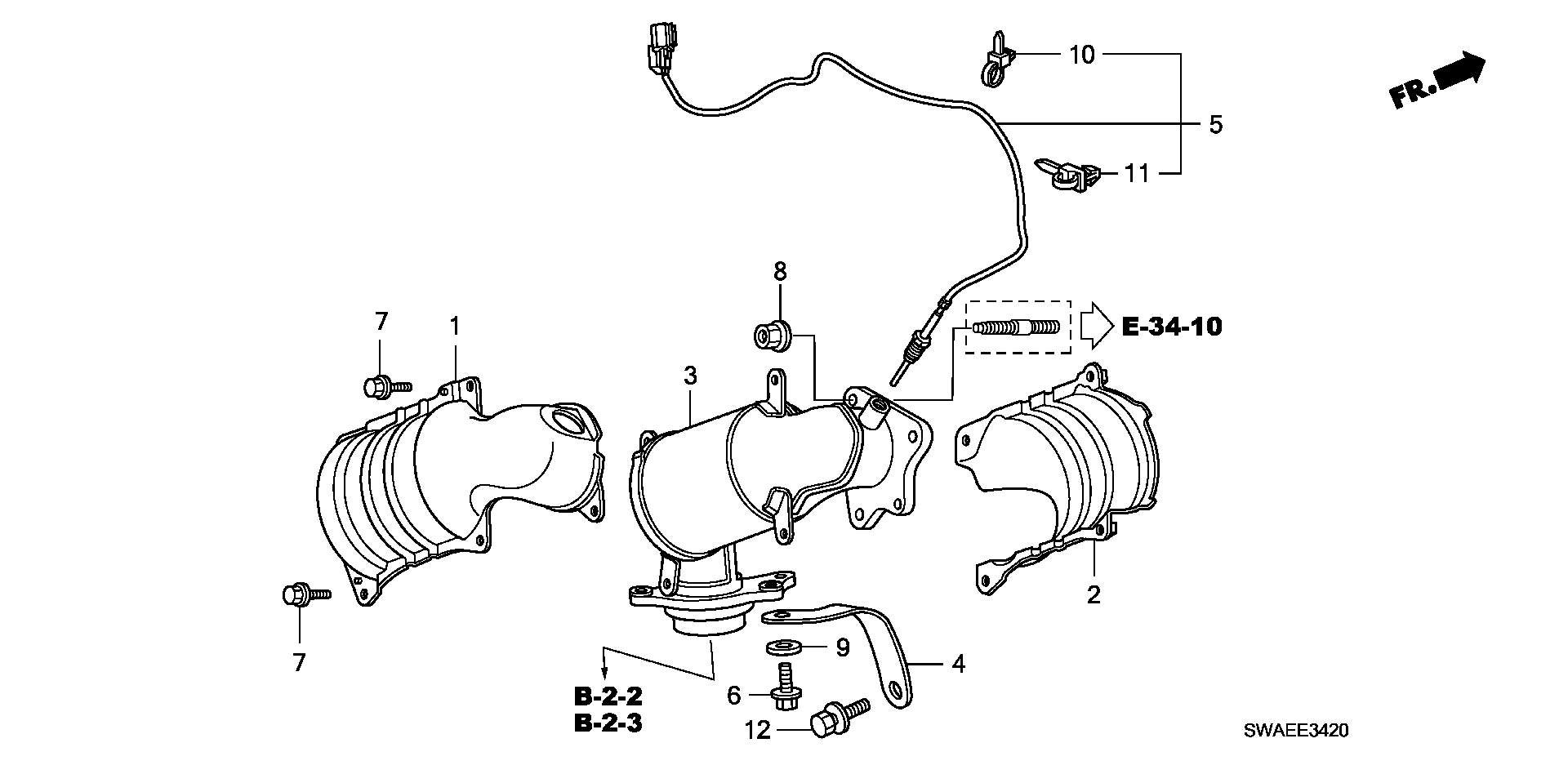 Honda 18190R07E00 - Катализатор parts5.com