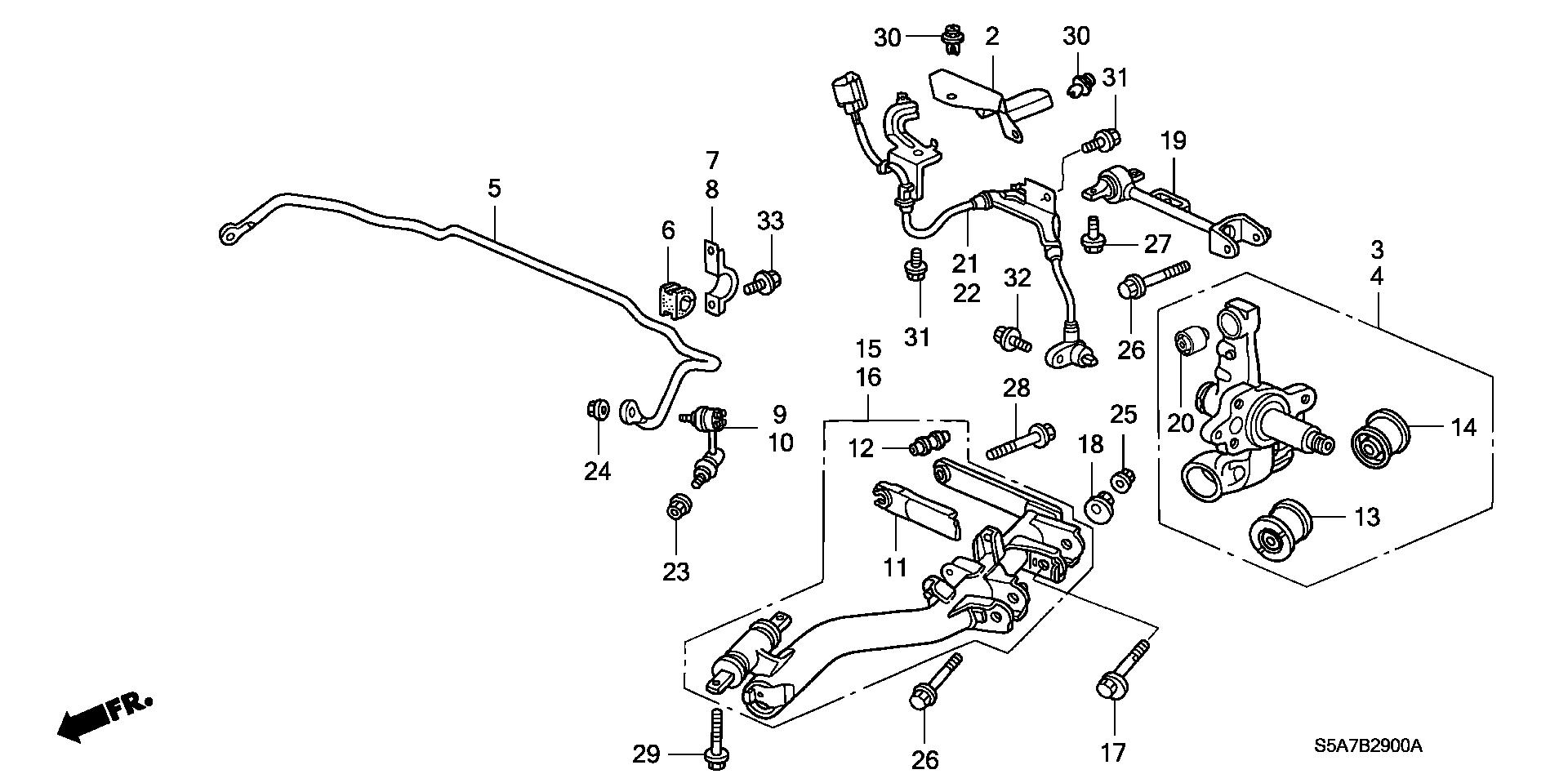 Honda 57470-S5A-013 - Датчик ABS, частота вращения колеса parts5.com