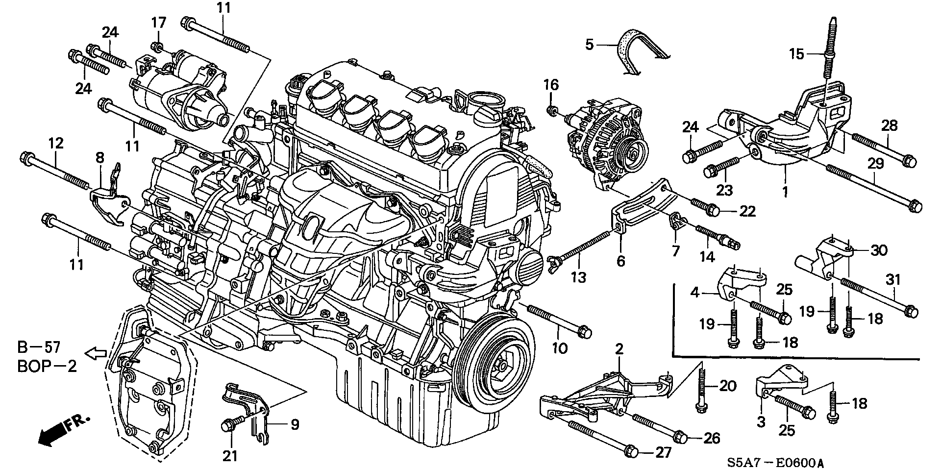 Honda 31110-PLA-E01 - Поликлиновой ремень parts5.com