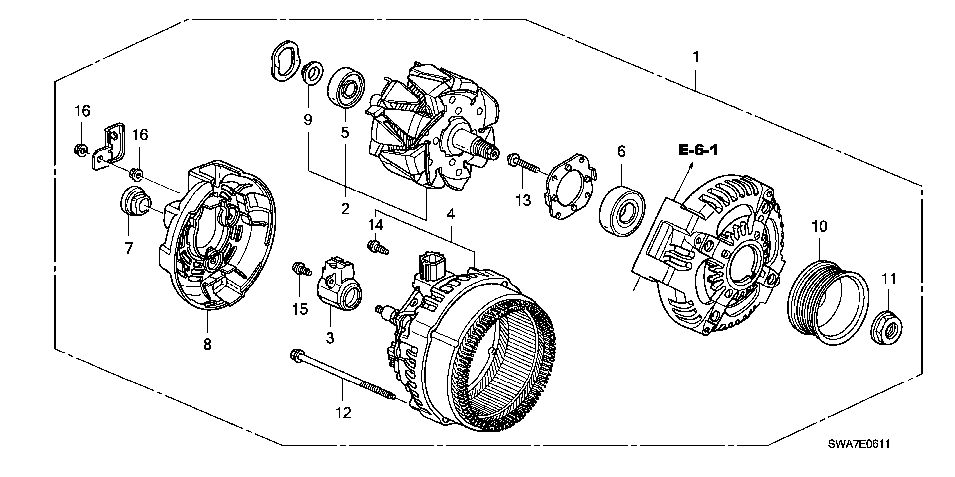 Honda 31100-RTA-023 - Alternator parts5.com