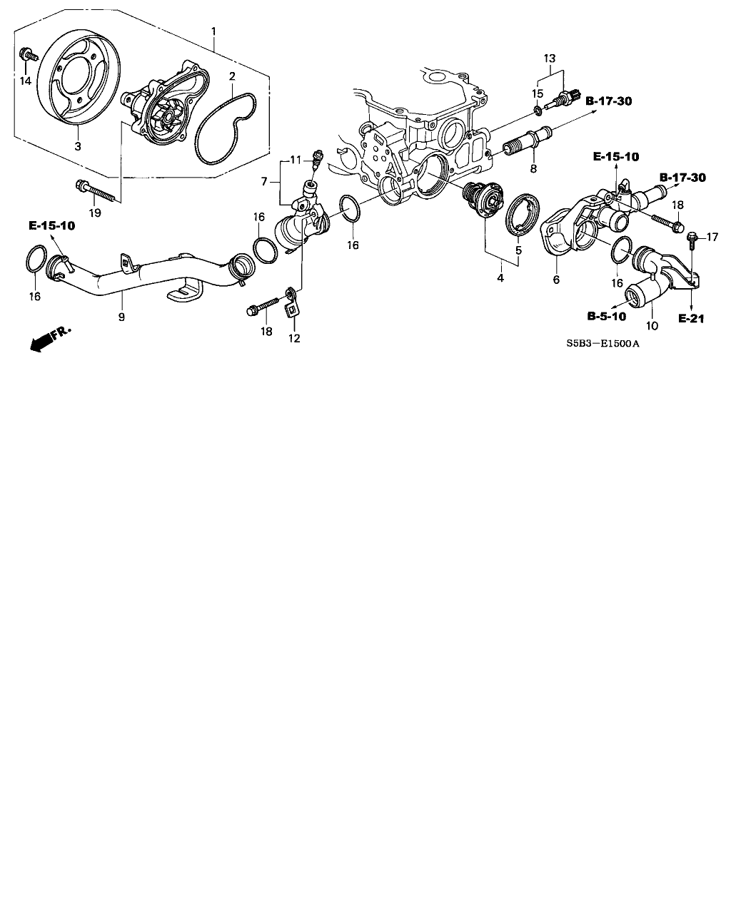 Honda 19301-PZA-305 - Термостат, охлаждающая жидкость parts5.com