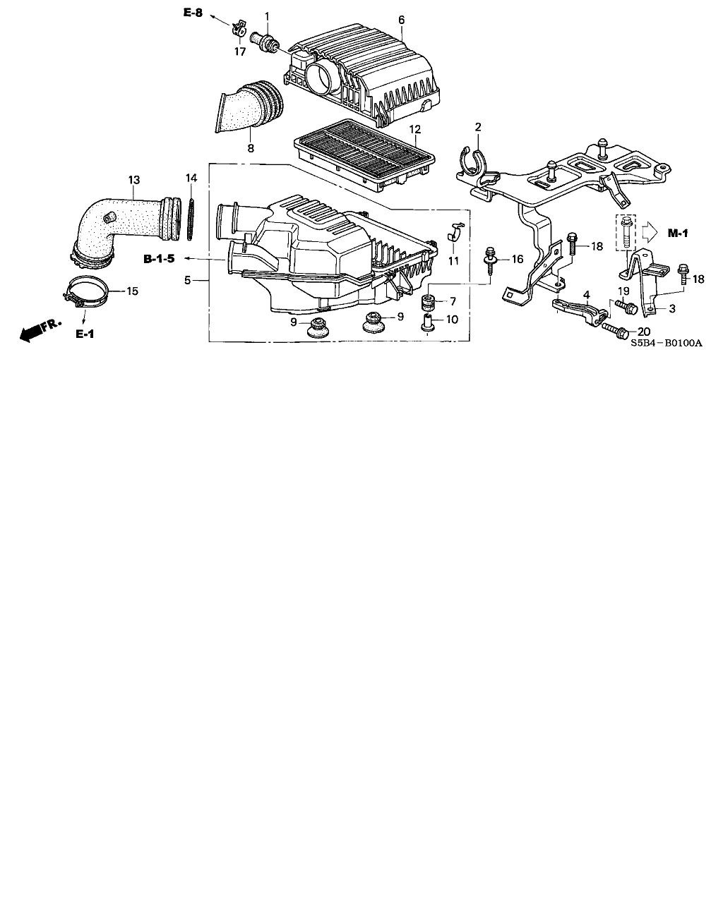 Honda 17220-PZA-000 - Воздушный фильтр parts5.com