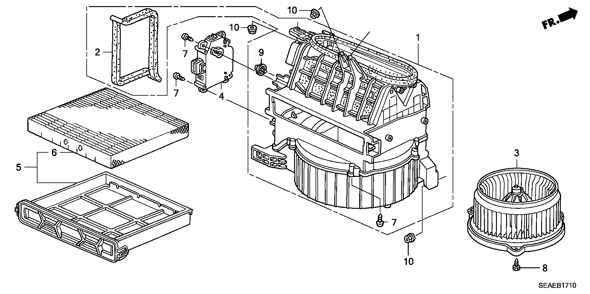 Honda 80290SDCA01 - Фильтр воздуха в салоне parts5.com