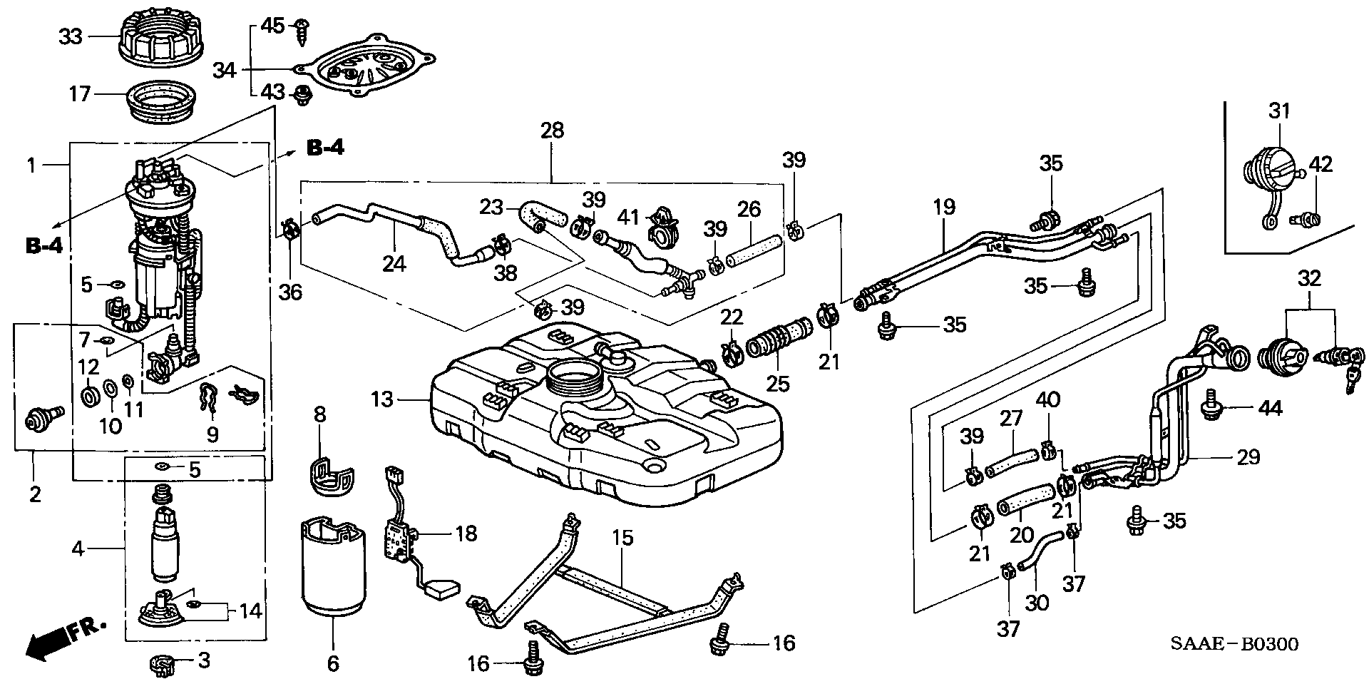 Honda 17040SAA000* - Топливный насос parts5.com