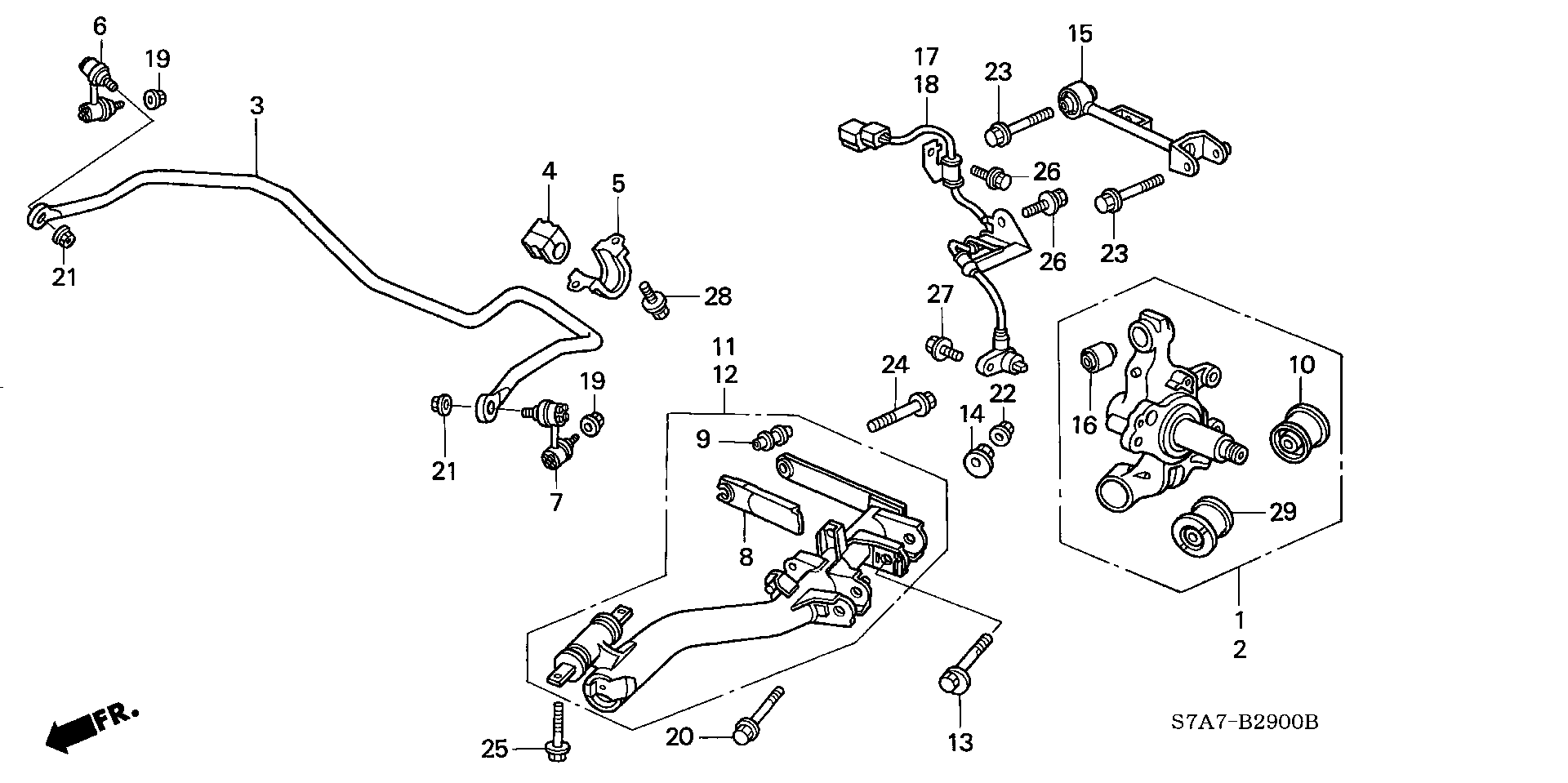 Honda 52390S7A000 - Подвеска, корпус колесного подшипника parts5.com