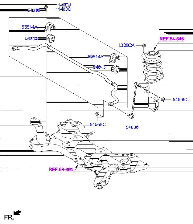 Hyundai 54830-2V000 - Тяга / стойка, стабилизатор parts5.com