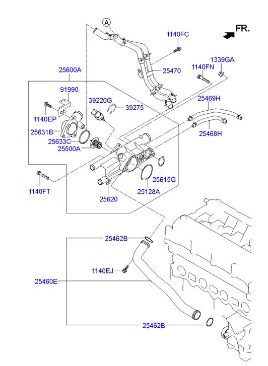 KIA 2550023010 - Термостат, охлаждающая жидкость parts5.com