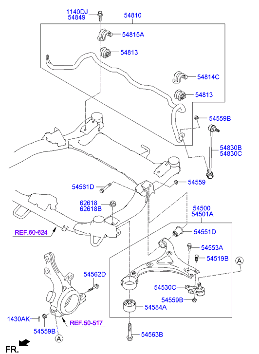 KIA 545842T000 - Сайлентблок, рычаг подвески колеса parts5.com