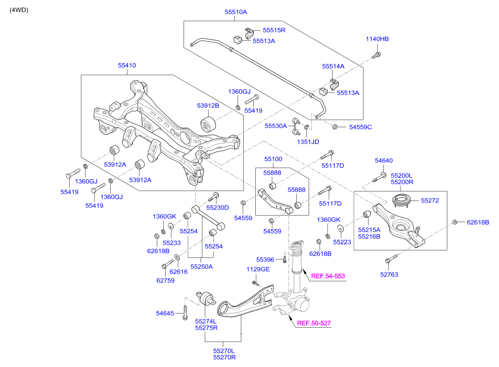 KIA 55100 2S050 - Рычаг подвески колеса parts5.com