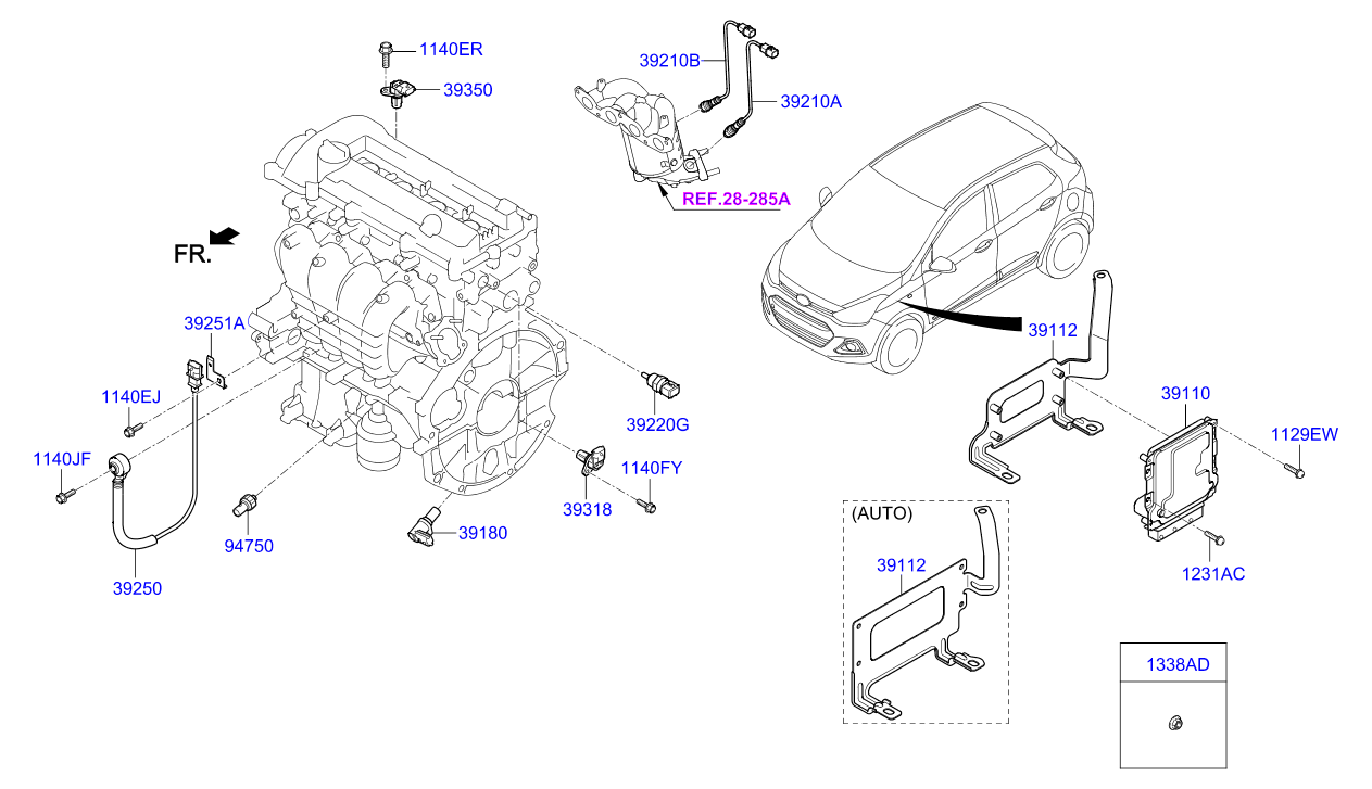 Hyundai 39350-3F000 - Датчик импульсов, коленвал parts5.com