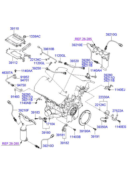 KIA 3921037533 - Lambda Sensor parts5.com