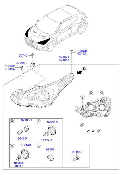 KIA 18649-55009H - Лампа накаливания, фара с автоматической системой стабилизации parts5.com