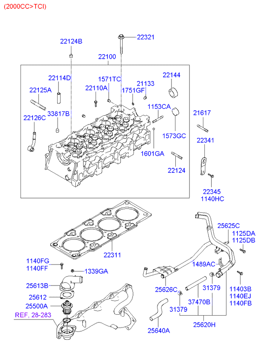 KIA 25500-23001 - Термостат, охлаждающая жидкость parts5.com