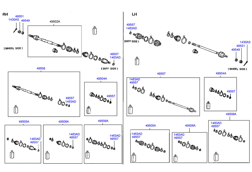 Hyundai 49509-33A11 - Пыльник, приводной вал parts5.com