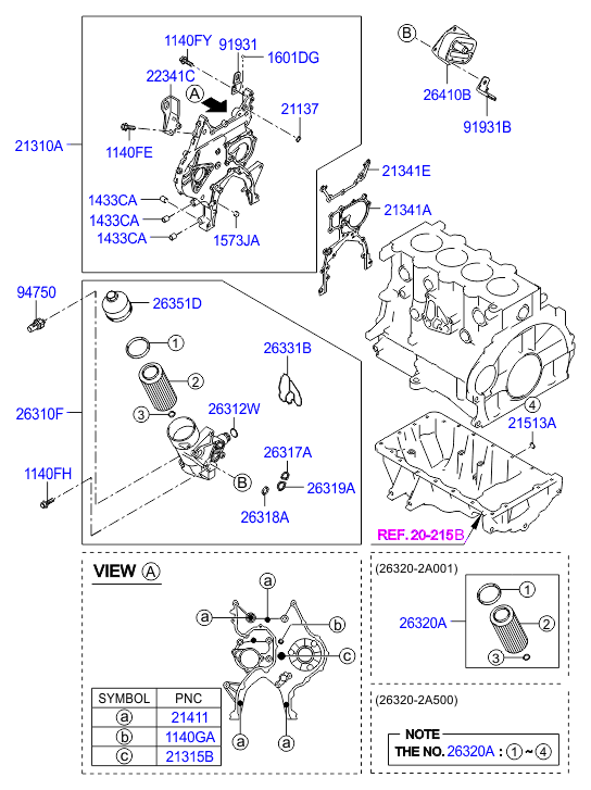 Hyundai 26320-2A001 - Масляный фильтр parts5.com