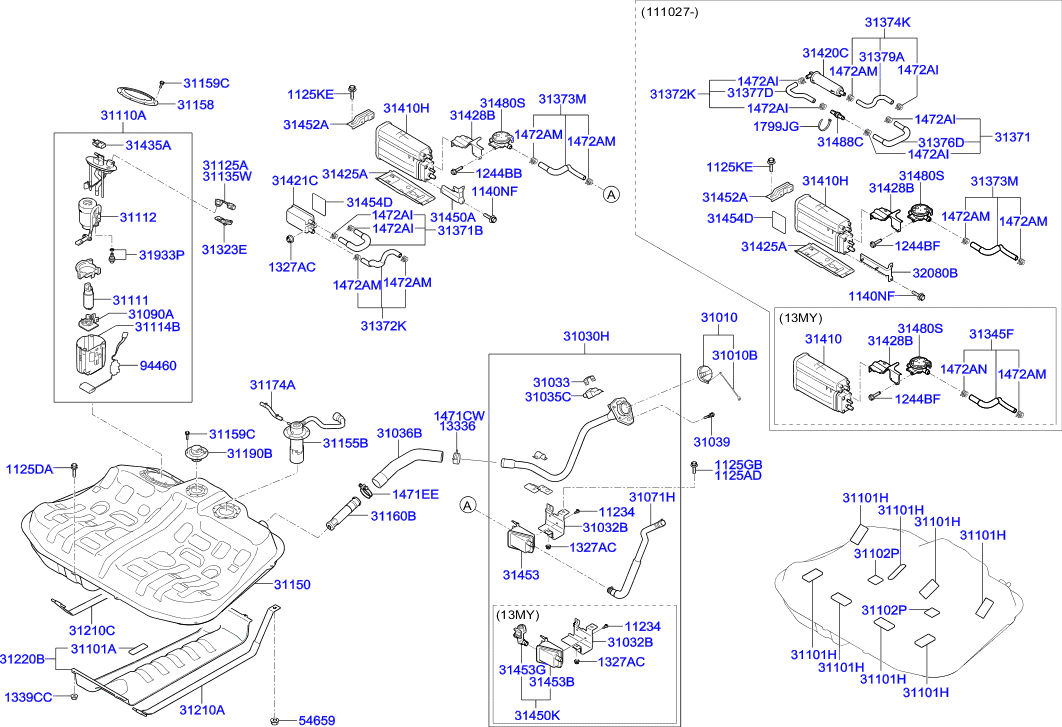 Hyundai 311113L800 - Топливный насос parts5.com