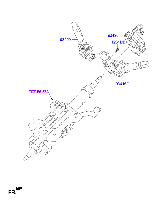 Hyundai 934903Q120 - Contact assy - clock spring parts5.com