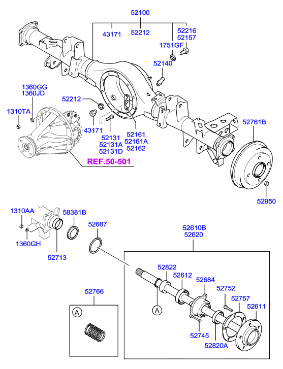 KIA 52820-4A060 - Wheel hub, bearing Kit parts5.com