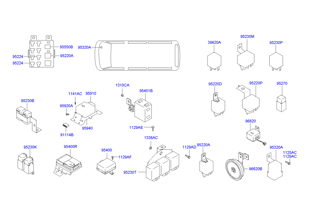 Hyundai 95224-29800 - Реле, ближний свет parts5.com