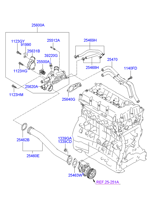 KIA 2550025001 - Термостат, охлаждающая жидкость parts5.com