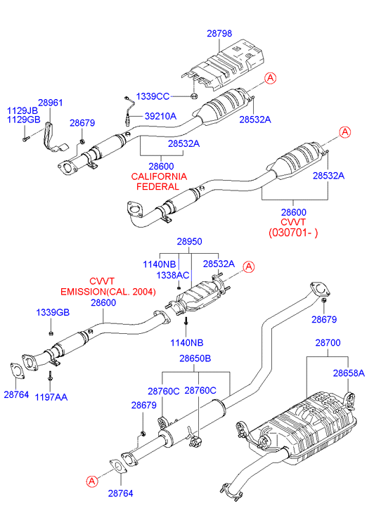 Hyundai 2876436010 - Прокладка, труба выхлопного газа parts5.com