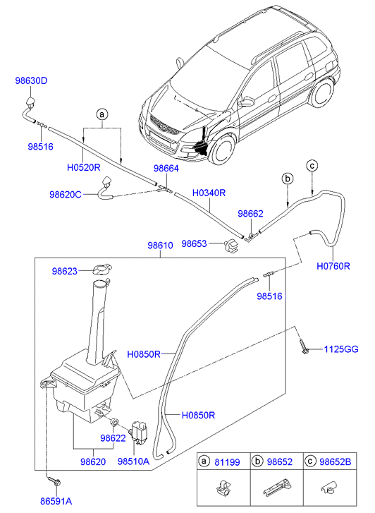 Hyundai 986232E100 - Крышка, резервуар для воды parts5.com