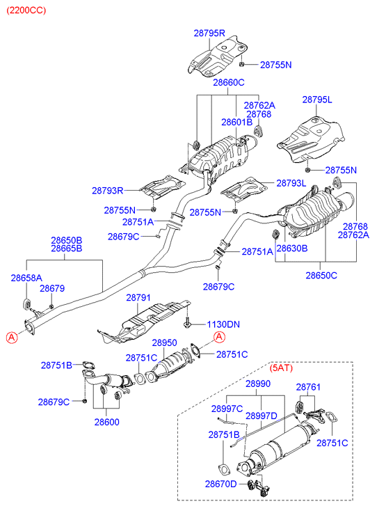 Hyundai 2895027810 - Катализатор parts5.com