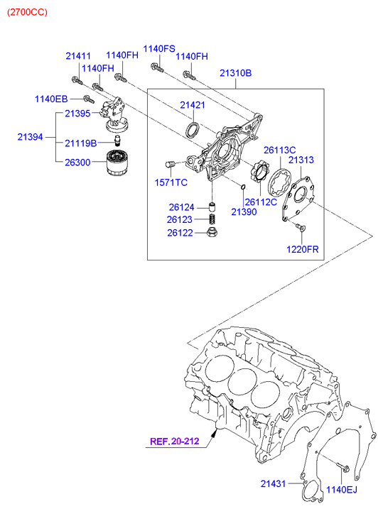 KIA 26310 27400 - Масляный фильтр parts5.com