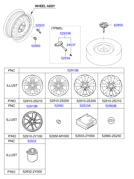 KIA 529333M000 - Wheel Sensor, tyre pressure control system parts5.com