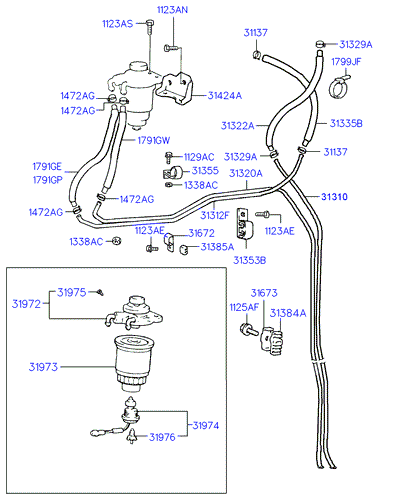 Hyundai 31974-44011 - Топливный фильтр parts5.com